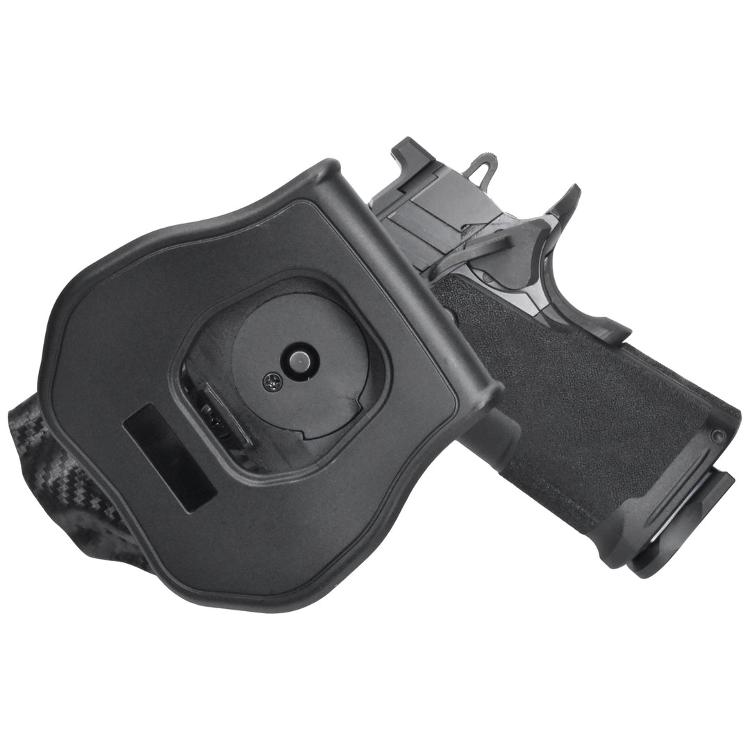 Springfield 1911 DS Prodigy 3.5'' Compact OWB Quick detach Paddle Holster Carbon Fiber 2