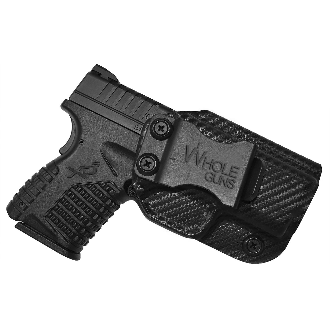 Springfield XD-S 3.3" Single Stack 9MM/40SW IWB Sweat Guard Holster Carbon Fiber 1