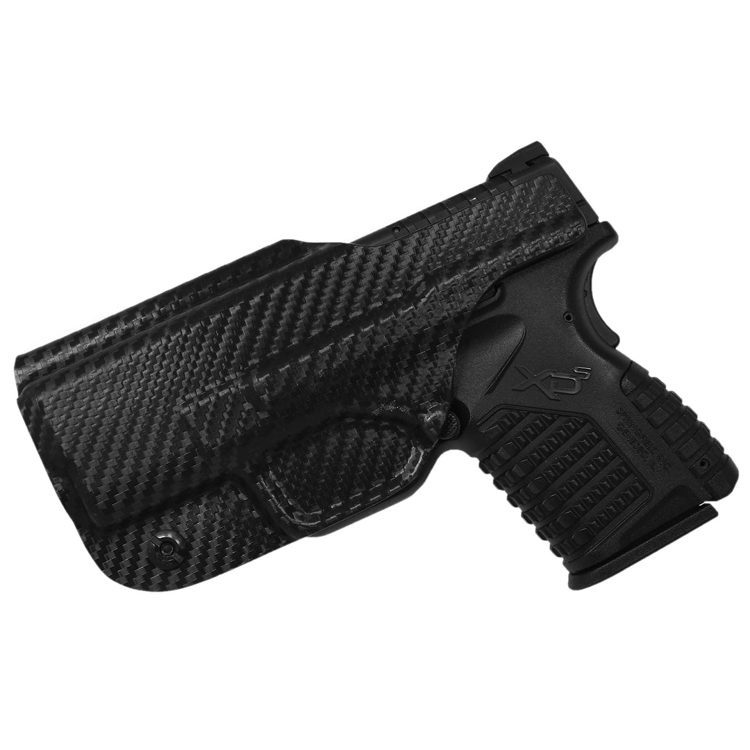 Springfield XD-S 3.3" Single Stack 9MM/40SW IWB Sweat Guard Holster Carbon Fiber 2