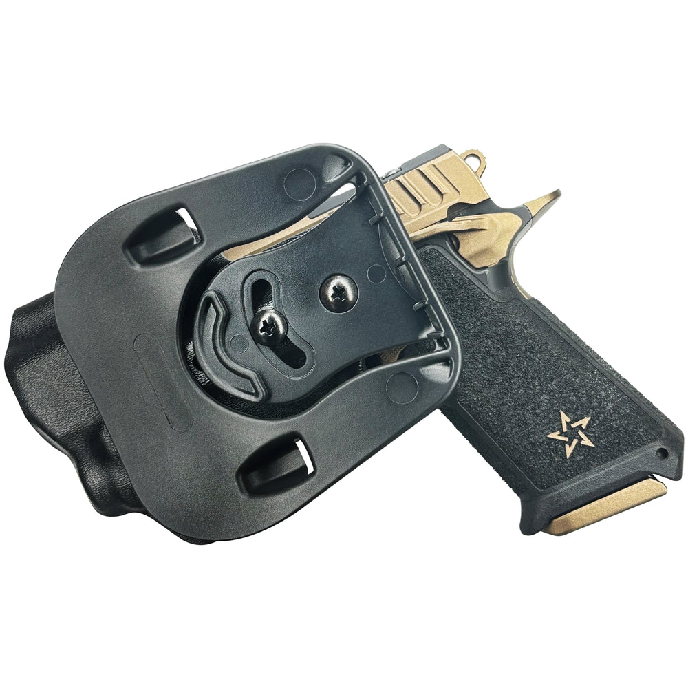 Staccato HD P4 + Streamlight (TLR-7 X/TLR-7A) OWB Paddle Holster Black 2