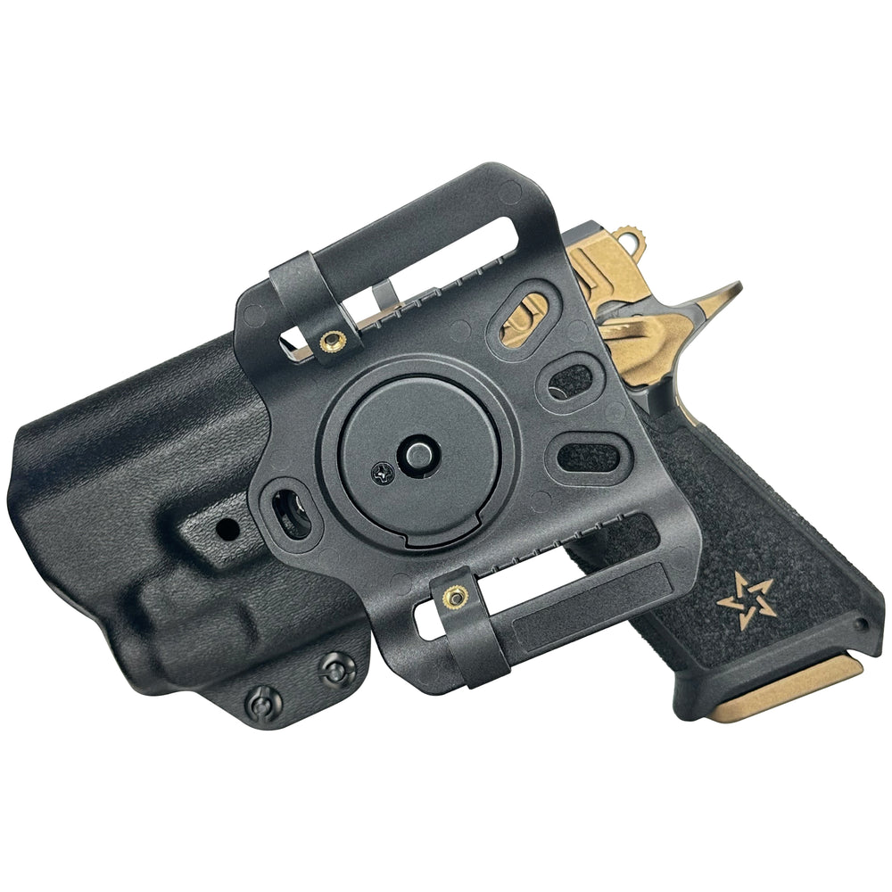 Staccato HD P4 + Streamlight (TLR-7 X/TLR-7A) OWB Quick Detach Belt Loop Holster Black 2