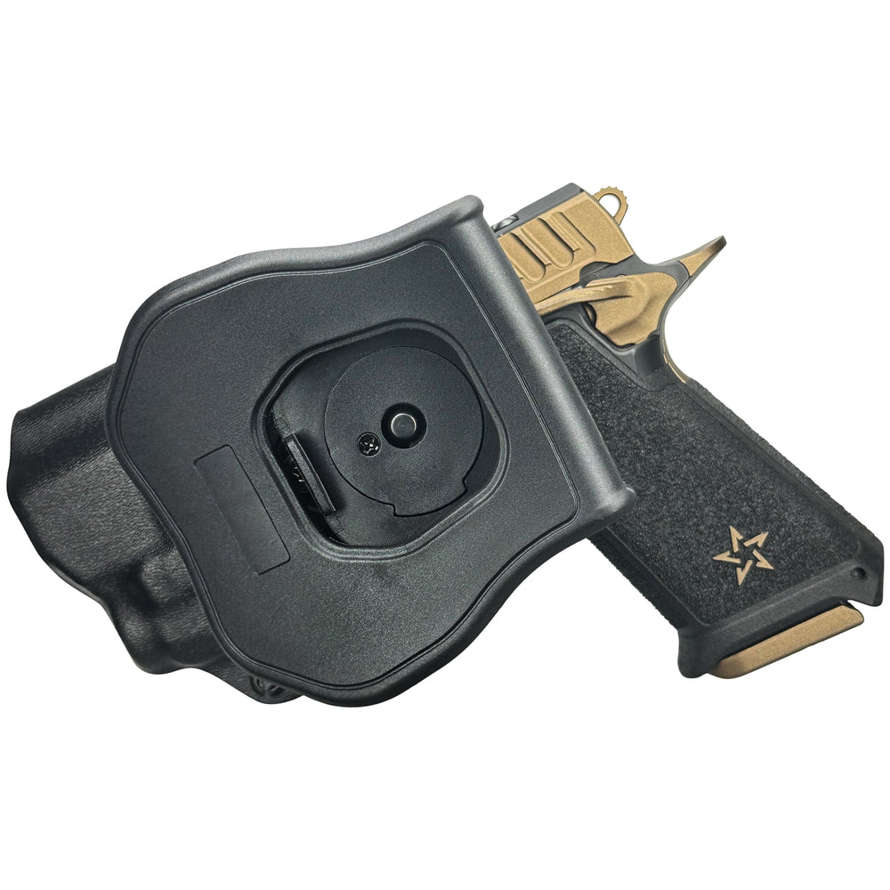 Staccato HD P4 + Streamlight (TLR-7 X/TLR-7A) OWB Quick detach Paddle Holster Black 2