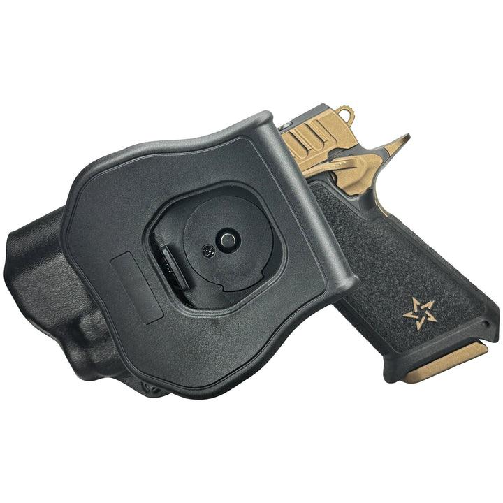 Staccato HD P4 + Streamlight (TLR-7 X/TLR-7A) OWB Quick detach Paddle Holster Black 2