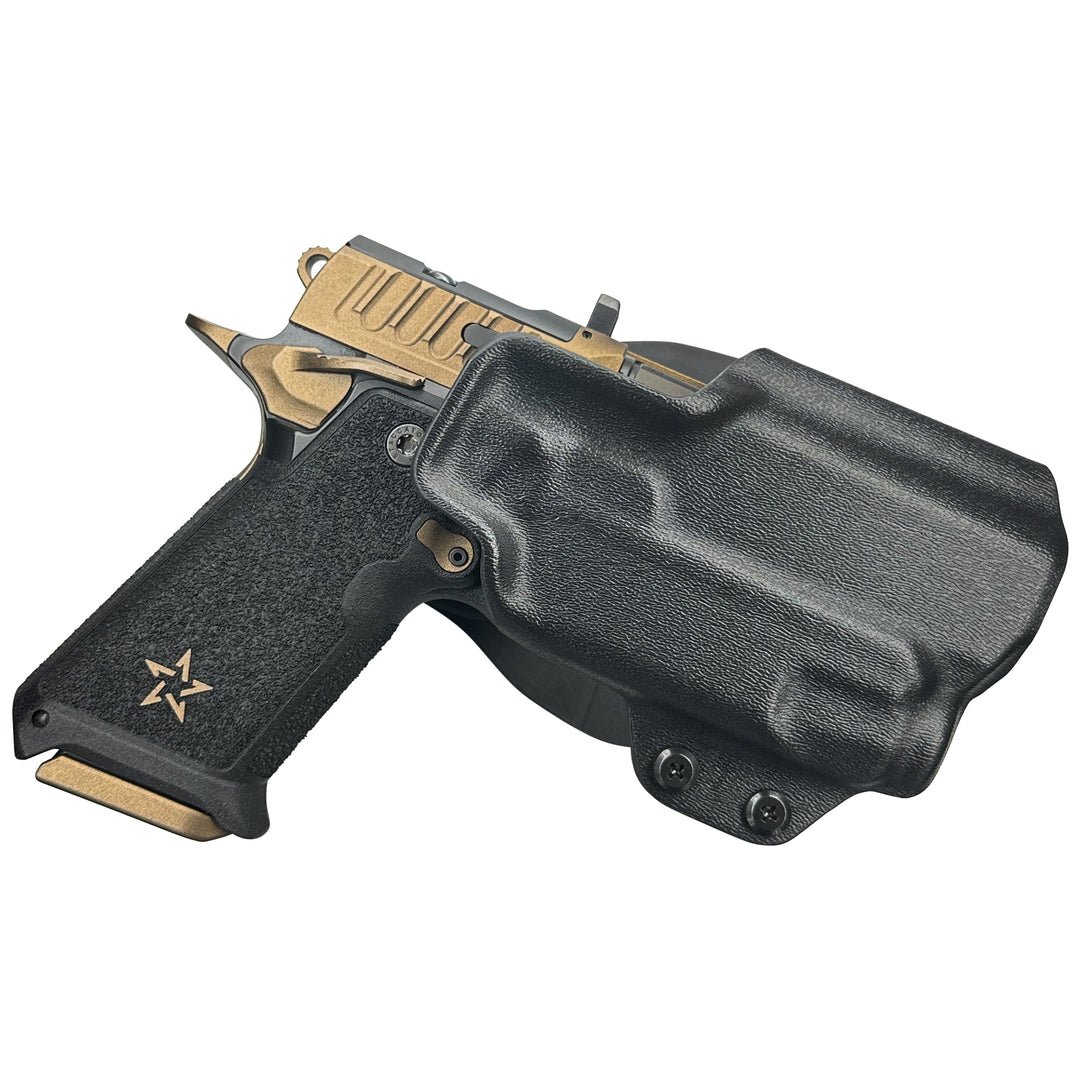 Staccato HD P4 + Streamlight (TLR-7 X/TLR-7A) OWB Quick detach Paddle Holster Black 1