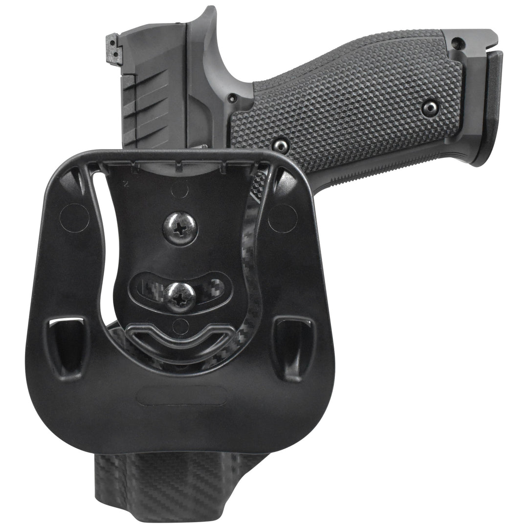 Walther PDP Full Size Steel Frame 4.5" OWB Paddle Holster Carbon Fiber 2