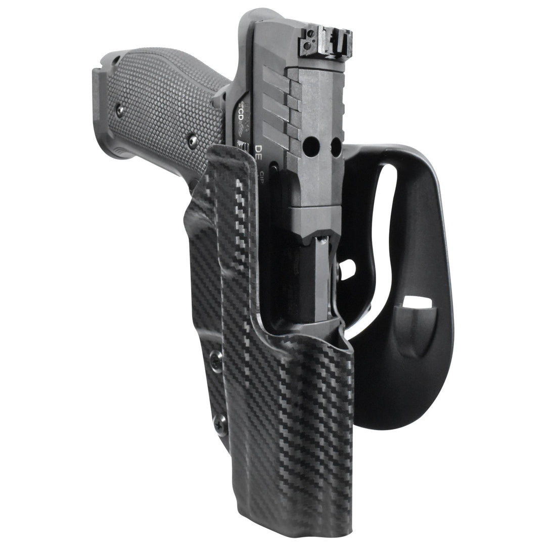 Walther PDP Full Size Steel Frame 4.5" OWB Paddle Holster Carbon Fiber 4
