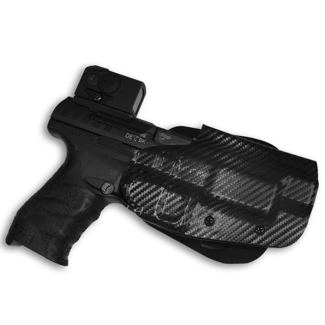 Walther Q5 Match Polymere Frame OWB Paddle Holster Carbon Fiber 1