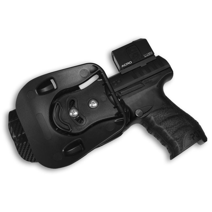Walther Q5 Match Polymere Frame OWB Paddle Holster Carbon Fiber 2
