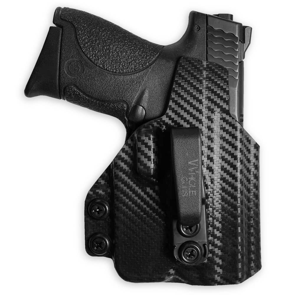 Smith & Wesson M&P 9 Shield + TLR-6 IWB Tuckable Red Dot Ready w/ Integrated Claw Holster Carbon Fiber 3