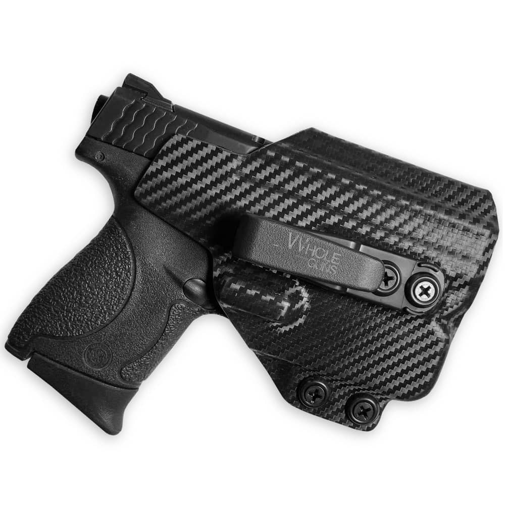 Smith & Wesson M&P 9 Shield + TLR-6 IWB Tuckable Red Dot Ready w/ Integrated Claw Holster Carbon Fiber 1
