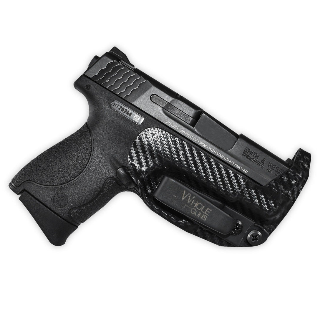 Smith & Wesson M&P Shield 9MM IWB Extra Low Profile Thong Ambidextrous Holster Carbon Fiber 1